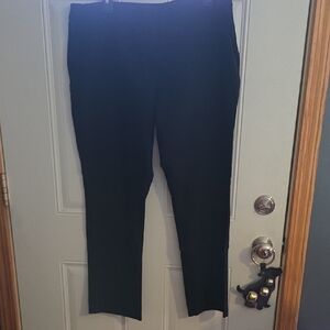 Worthington Black Straight Ponte Ankle Pants Womens 18